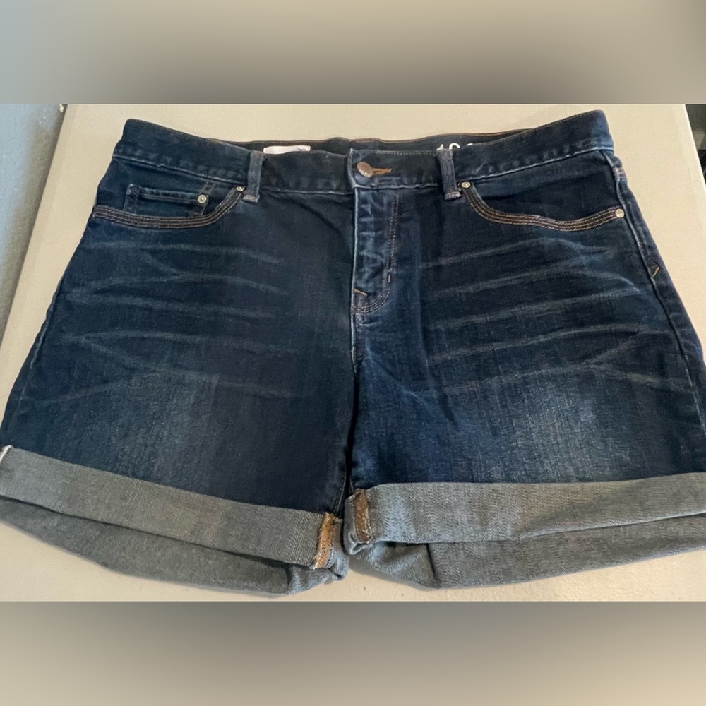 Dark Blue Denim Shorts